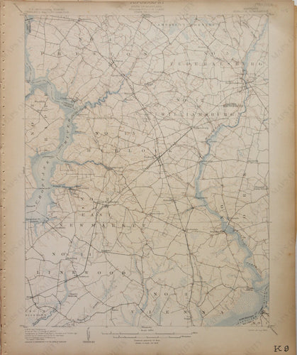 Genuine-Antique-Map-Hurlock-Maryland--1905-U-S-Geological-Survey--Maps-Of-Antiquity