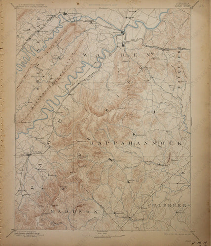 Genuine-Antique-Map-Luray-Virginia--1910-U-S-Geological-Survey--Maps-Of-Antiquity