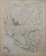 Genuine-Antique-Map-Wicomico-Maryland-Virginia--1914-U-S-Geological-Survey--Maps-Of-Antiquity