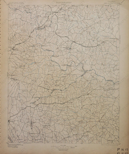 Genuine-Antique-Map-Amelia-Virginia--1904-U-S-Geological-Survey--Maps-Of-Antiquity