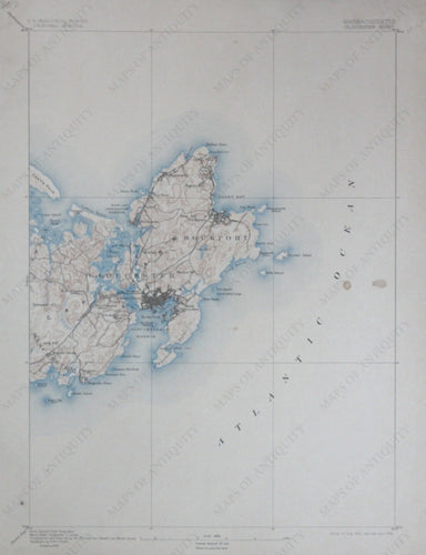 Genuine-Antique-Topographic-Map-Gloucester-Massachusetts--Massachusetts--1906-U-S-Geological-Survey--Maps-Of-Antiquity