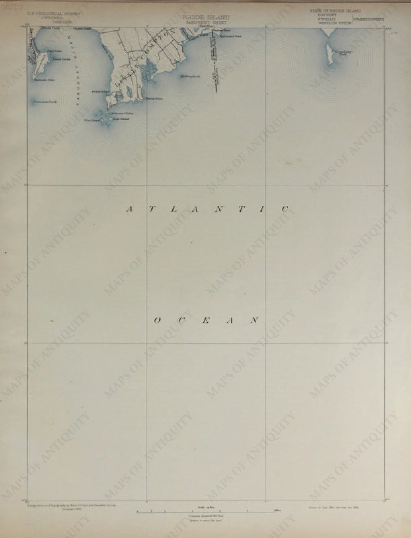 Genuine-Antique-Topographic-Map-Sakonnet-Rhode-Island--Rhode-Island--1898-U-S-Geological-Survey--Maps-Of-Antiquity