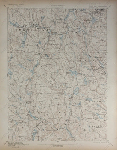 Genuine-Antique-Topographic-Map-Burrillville-Rhode-Island--Rhode-Island--1899-U-S-Geological-Survey--Maps-Of-Antiquity