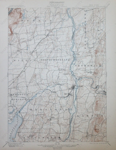 Genuine-Antique-Topographic-Map-Schuylerville-New-York--New-York--1906-U-S-Geological-Survey--Maps-Of-Antiquity