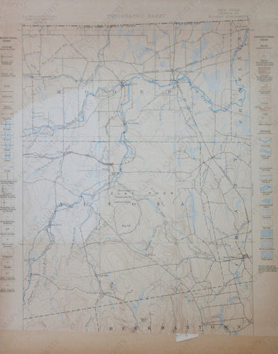 Genuine-Antique-Topographic-Map-Mooers-New-York--New-York---1899-U-S-Geological-Survey--Maps-Of-Antiquity