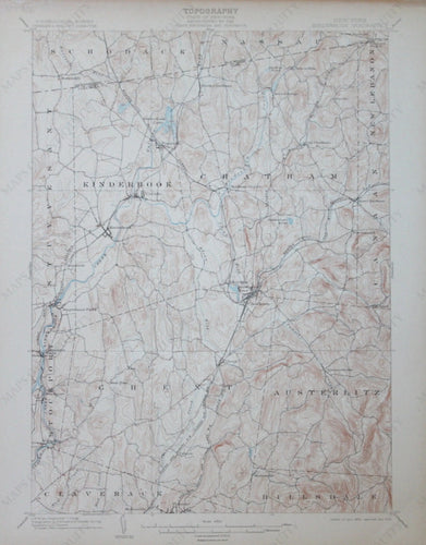 Genuine-Antique-Topographic-Map-Kinderhook-New-York--New-York--1906-U-S-Geological-Survey--Maps-Of-Antiquity