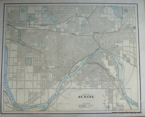 Antique-City-Plan-Map-of-St.-Paul-1891-Goldthwaite-1890s-1800s-Late-19th-Century-Maps-of-Antiquity