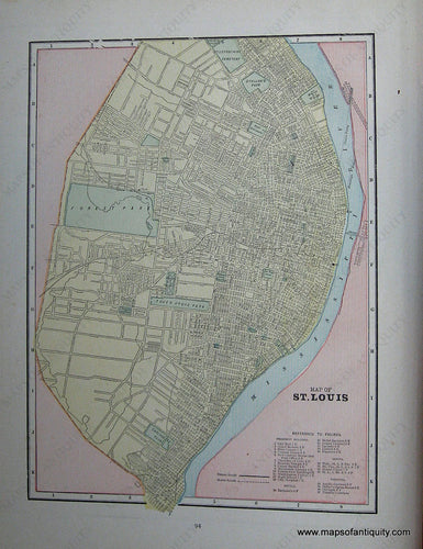 Antique-City-Plan-Map-of-St.-Louis-1891-Goldthwaite-1890s-1800s-Late-19th-Century-Maps-of-Antiquity