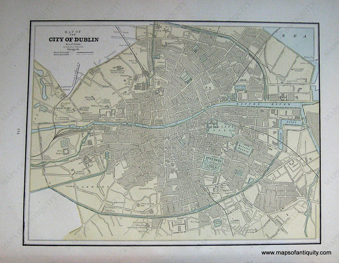 Antique-City-Plan-Map-of-the-City-of-Dublin-Towns-and-Cities-Ireland-1891-Goldthwaite-Maps-Of-Antiquity