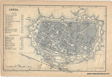 Load image into Gallery viewer, 1895 - Lucca and Pistoja - Antique Map
