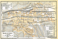 Printed-Color-Antique-Map-Bar-le-Duc-France-Europe-France-1909-Baedeker-Maps-Of-Antiquity
