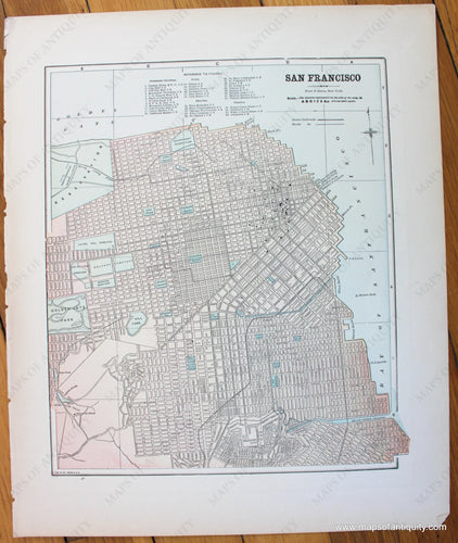 Antique-Map-City-San-Francisco-California-Hunt-&-Eaton-1892-1890s-Late-19th-Century-Maps-of-Antiquity