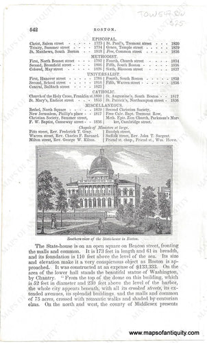 Hand-Colored-Antique-Illustration-Southern-View-of-the-State-House-in-Boston-c.-1840-Barber-Boston-1800s-19th-century-Maps-of-Antiquity
