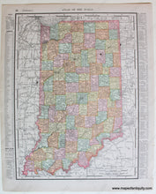 Load image into Gallery viewer, 1895 - Map Of The Main Portion Cleveland Verso: Indiana Antique Genuine Printed-Color
