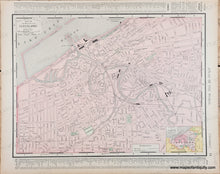 Load image into Gallery viewer, TOW605-Antique-Map-of-the-Main-Portion-of-Cleveland-Indiana-1895-Rand-McNally-Midwest-Ohio-1800s-19th-century-Maps-of-Antiquity
