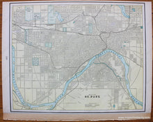 Load image into Gallery viewer, 1898 - Official Map Of The City Duluth Versos: Denver; St. Paul Antique Genuine Printed-Color
