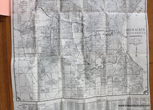 Load image into Gallery viewer, 1938 - Know Milwaukee Complete Map Of And Vicinity Antique Genuine Folding
