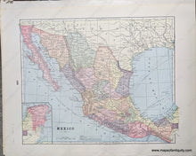 Load image into Gallery viewer, 1892 - Smyrna And The Maltese Islands; Verso: Mexico Antique Chart Genuine Printed-Color Comparative
