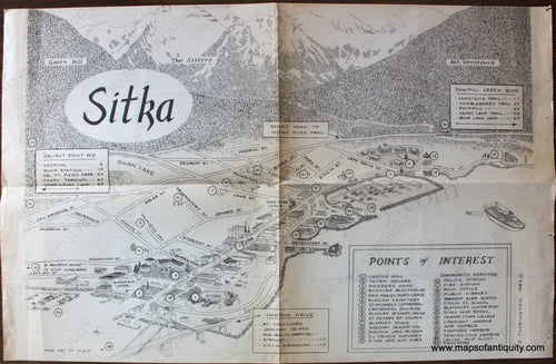 Genuine-Antique-Folding-Map-Sitka-Towns-and-Cities-Other-US-Cities-1983-Thorington-Maps-Of-Antiquity-1800s-19th-century