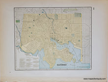 Load image into Gallery viewer, Genuine-Antique-Map-Brooklyn-NY-New-York-Baltimore-Maryland-1900-Cram-Maps-Of-Antiquity
