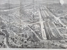 Load image into Gallery viewer, 1876 - The Centennial - Balloon View of the Grounds (Philadelphia) - Antique Map
