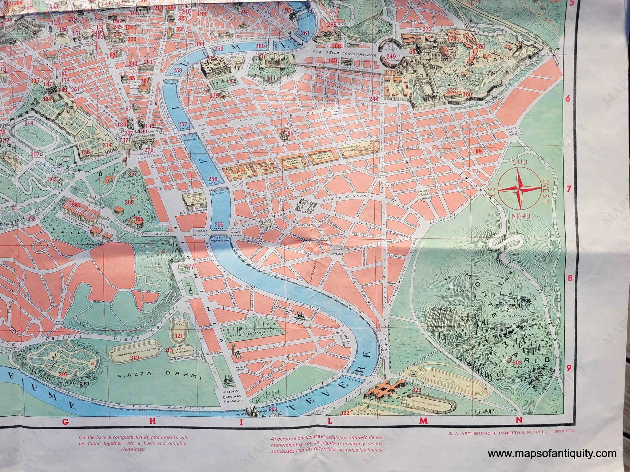 Vintage Map Of Rome Historic Map Rome Italy Kiepert 1903 23 X