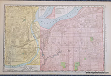 Load image into Gallery viewer, 1898 - Double-sided map: St Louis, St Joseph, Kansas City, Missouri MO - Antique Map
