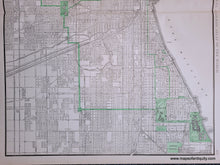 Load image into Gallery viewer, 1898 - Street Guide Map of Chicago - Antique Map
