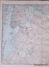 Load image into Gallery viewer, Genuine-Antique-Map-Double-sided-map-Brooklyn-verso-New-Jersey-New-York-City-&amp;-Brooklyn--1898-Rand-McNally-Maps-Of-Antiquity-1800s-19th-century
