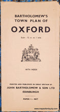 Load image into Gallery viewer, 1930s - Plan of Oxford (England) - Antique Map
