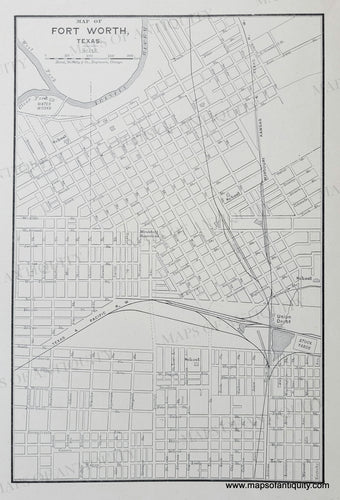 Genuine-Antique-Map-Map-of-Fort-Worth-Texas-1892-Rand-McNally-Maps-Of-Antiquity
