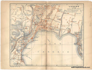 Genuine-Antique-Map-Lugano-Switzerland--1895-Baedeker-Maps-Of-Antiquity