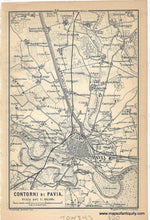 Load image into Gallery viewer, 1895 - Milan and Pavia, Italy  - Genuine Antique Map
