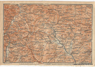 Genuine-Antique-Map-Vicinity-of-Poppi-Italy--1906-Baedeker-Maps-Of-Antiquity