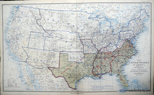 Antique-printed-color-map-United-States-******-United-States-United-States-General---1891-Bien-Maps-Of-Antiquity