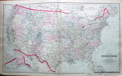 Antique-Hand-Colored-Map-Gray's-New-Map-of-the-United-States-United-States--1879-Gray-Maps-Of-Antiquity