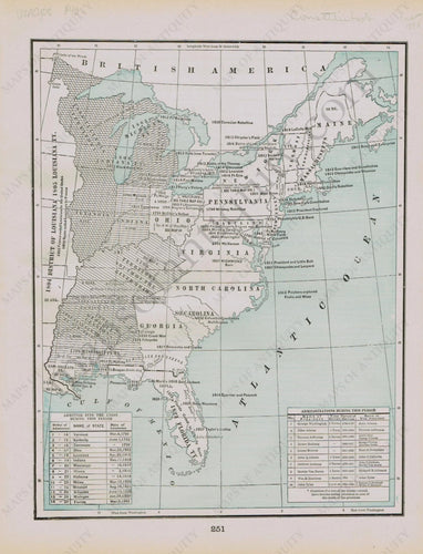 Antique-Map-United-States-Constitution-Historic-US-Cram-1894