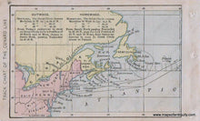 Load image into Gallery viewer, 1880 - Miniature Map Track Chart Of The Cunard Line Antique Genuine Printed-Color
