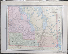 Load image into Gallery viewer, 1892 - Double-sided Map: United States; versos: Manitoba &amp; Maine - Antique Comparative Chart
