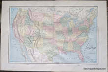 Load image into Gallery viewer, Genuine-Antique-Printed-Color-Comparative-Chart-Map-of-the-United-States;-versos:-Manitoba-&amp;-Maine-United-States--1892-Home-Library-&amp;-Supply-Association-Maps-Of-Antiquity-1800s-19th-century
