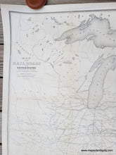 Load image into Gallery viewer, 1853 - Map of the Railroads in the United States in Operation and Progress - Antique Map
