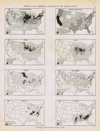 Genuine-Antique-Map-Economic-Maps-of-The-United-States-1940-Rand-McNally-Maps-Of-Antiquity