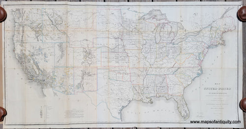 Genuine-Antique-Map-Map-of-the-United-States-and-Territories-Shewing-the-extent-of-Public-Surveys-and-other-details-constructed-from-the-Plats-and-official-sources-of-the-General-Land-Office-1866-General-Land-Office-Maps-Of-Antiquity