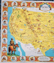 Load image into Gallery viewer, 1970 - Danny Arnold’s Pictorial Map Of The Old West Vintage Genuine
