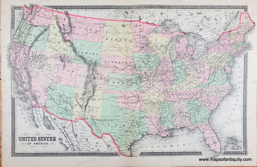Genuine-Antique-Map-The-United-States-of-America-1888-Beers-Ellis-Co--Maps-Of-Antiquity