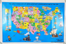 Load image into Gallery viewer, Genuine-Original-Map-The-World-Famous-MetLife-Representatives-Commemorative-Map-of-the-United-States-Snoopy-Peanuts-Schulz-1992-MetLife-Maps-Of-Antiquity
