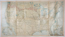 Load image into Gallery viewer, 1927 - Geographically Correct Map of the United States of America showing lines of the Northern Pacific Railway - Genuine Antique Map
