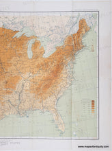 Load image into Gallery viewer, 1892 - Relief Map of the United States. Compiled by Henry Gannett. - Genuine Antique Map
