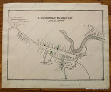 Load image into Gallery viewer, 1878 - Cambridge Center Jeffersonville P.o. Verso: Borough And Morrisville (Vt) Antique Map Genuine
