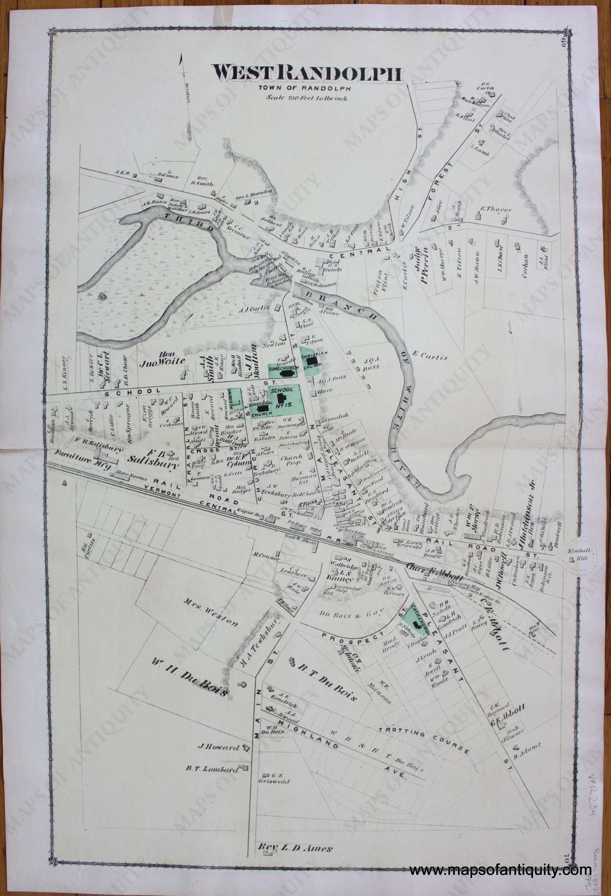 1877 - West Randolph (VT) - Antique Map – Maps of Antiquity